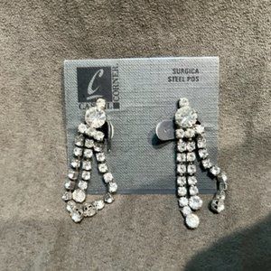 Casual Corner Rhinestone Clip-On Earrings